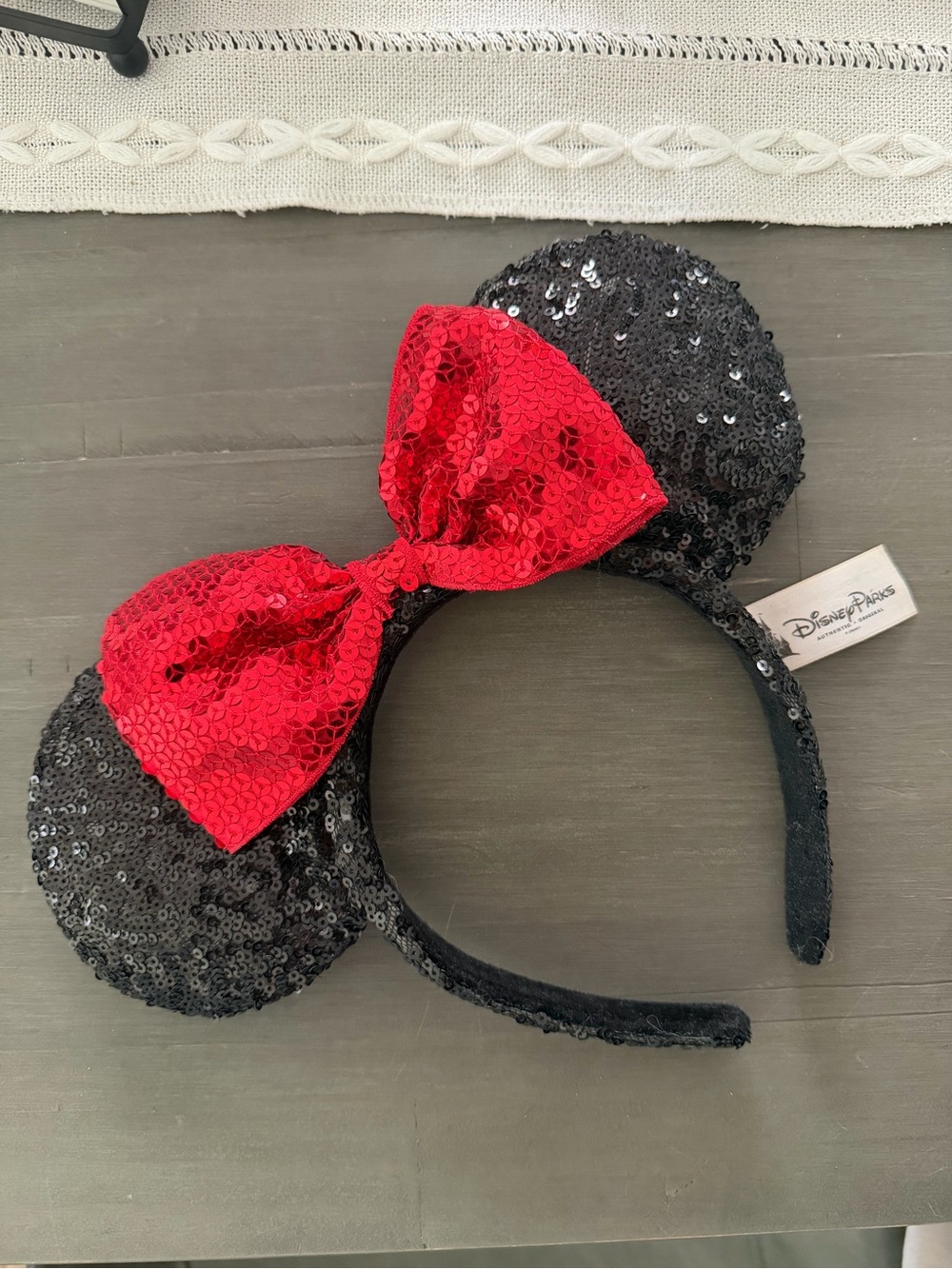 DisneyParks Minnie Mouse Red Bow Headband